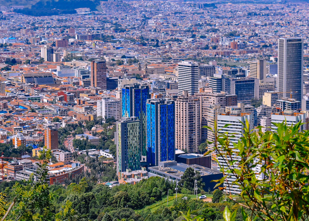 Vista aérea de CityU en el centro de Bogotá